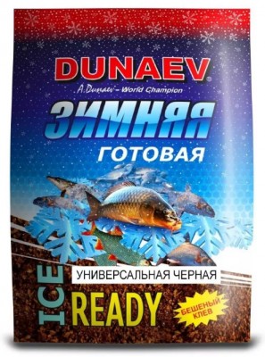 Прикормка DUNAEV ICE READY 0,5 кг Универсальная Черная